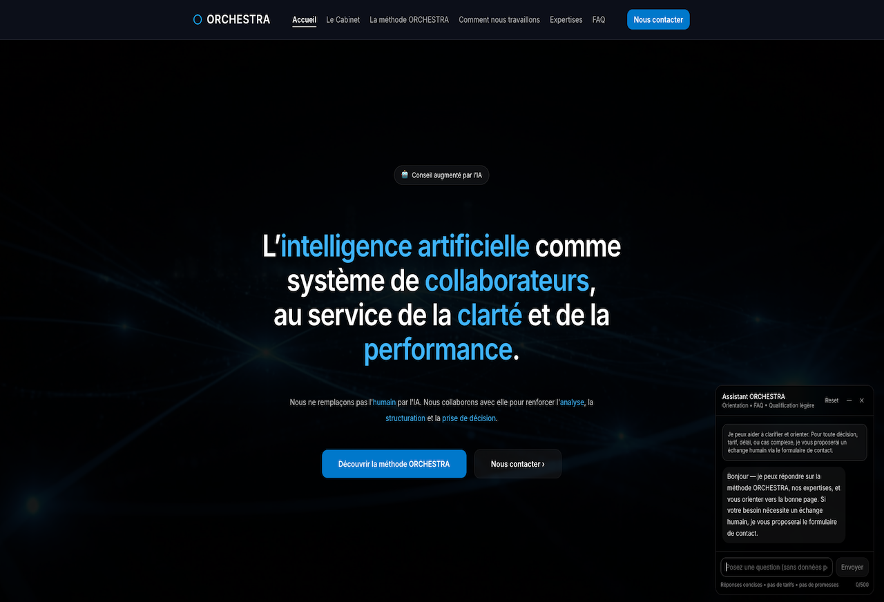 ORCHESTRA — livrable du stage