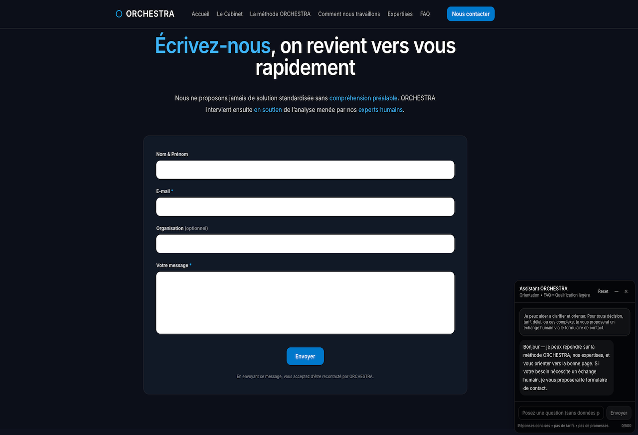 Page Contact ORCHESTRA