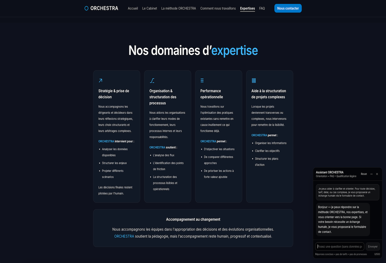 ORCHESTRA – page Expertises