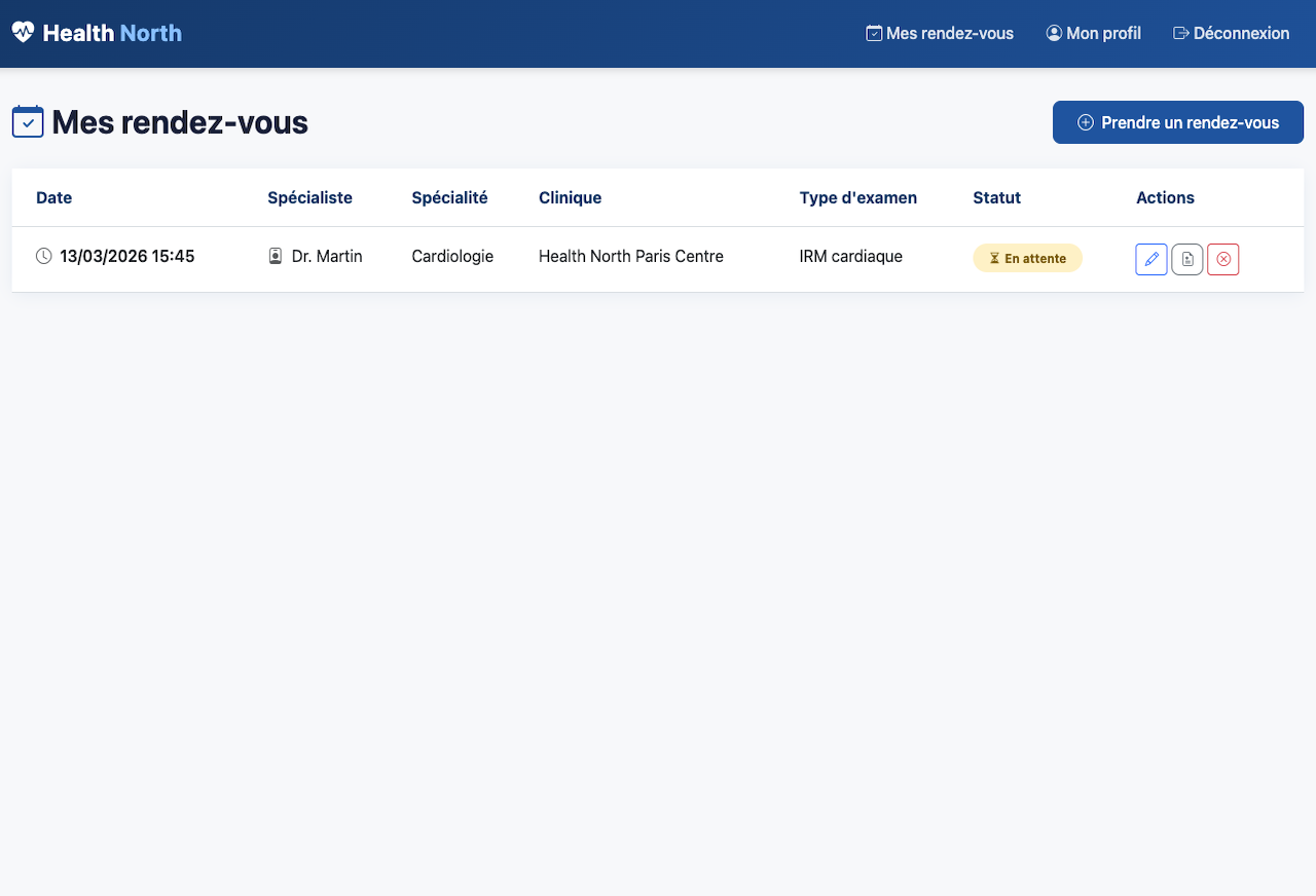 Mes Rendez-vous Health North
